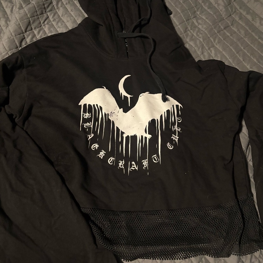 BlackCraft Cult Black Hoodie Crop Top